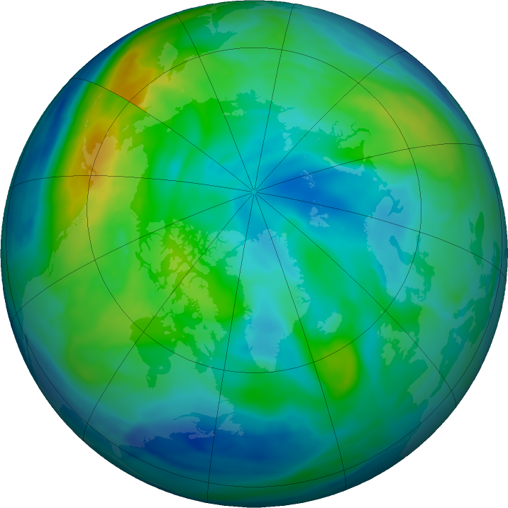 Arctic ozone map for 12 November 2020